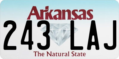 AR license plate 243LAJ