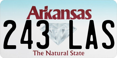 AR license plate 243LAS