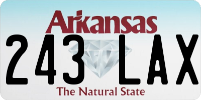 AR license plate 243LAX