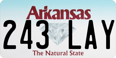 AR license plate 243LAY