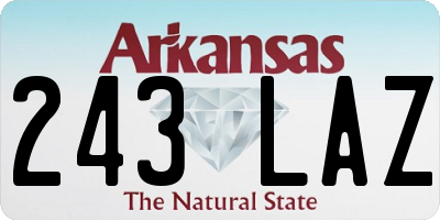 AR license plate 243LAZ
