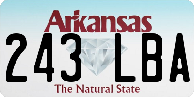 AR license plate 243LBA