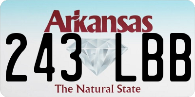 AR license plate 243LBB