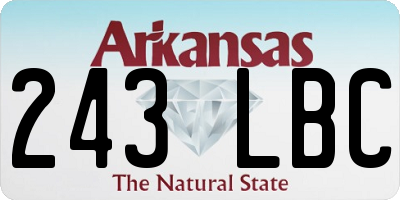 AR license plate 243LBC