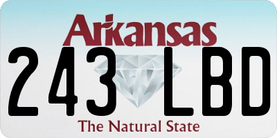 AR license plate 243LBD