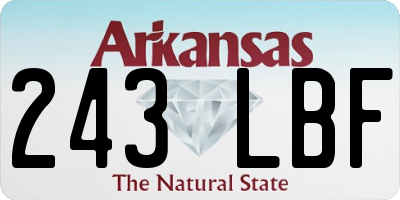 AR license plate 243LBF