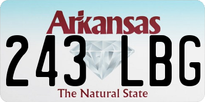 AR license plate 243LBG