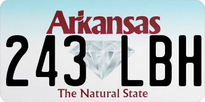 AR license plate 243LBH