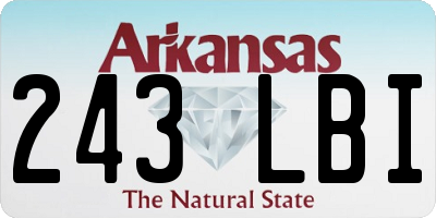AR license plate 243LBI