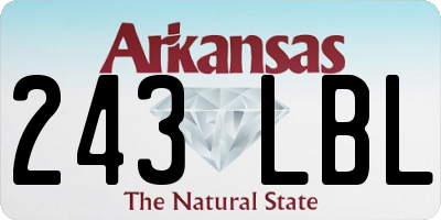 AR license plate 243LBL
