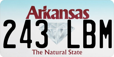 AR license plate 243LBM