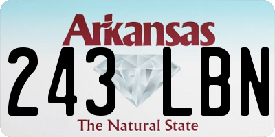 AR license plate 243LBN
