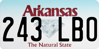 AR license plate 243LBO