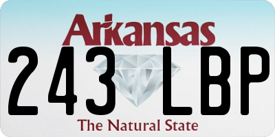 AR license plate 243LBP