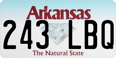 AR license plate 243LBQ