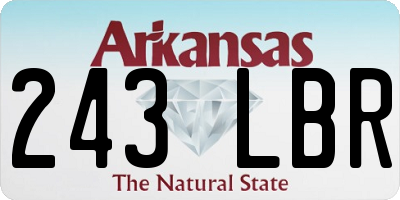 AR license plate 243LBR