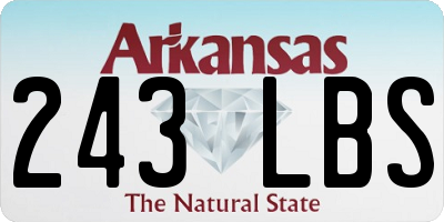 AR license plate 243LBS