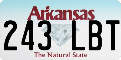 AR license plate 243LBT