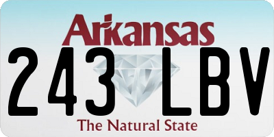 AR license plate 243LBV