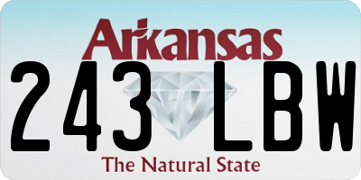 AR license plate 243LBW