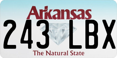 AR license plate 243LBX