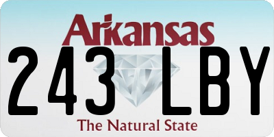 AR license plate 243LBY