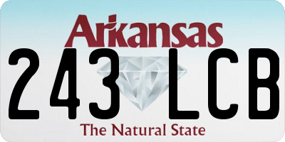 AR license plate 243LCB