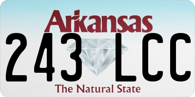 AR license plate 243LCC