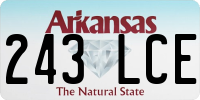 AR license plate 243LCE