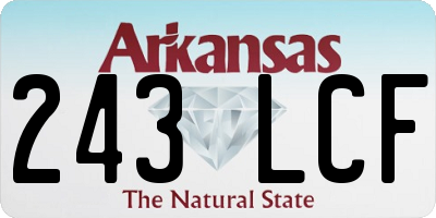 AR license plate 243LCF