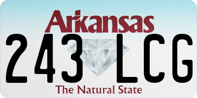 AR license plate 243LCG