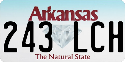 AR license plate 243LCH
