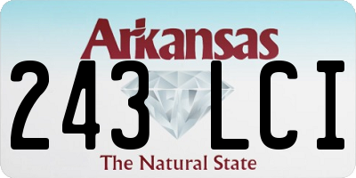 AR license plate 243LCI