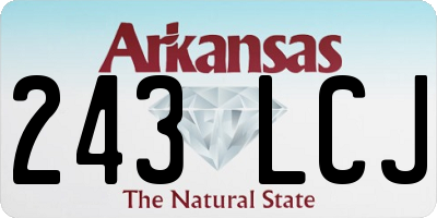AR license plate 243LCJ