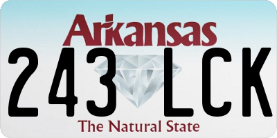 AR license plate 243LCK