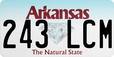 AR license plate 243LCM