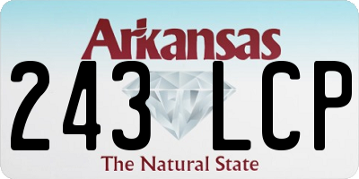 AR license plate 243LCP