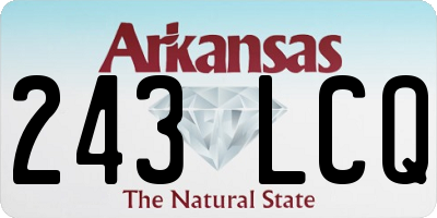 AR license plate 243LCQ
