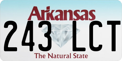 AR license plate 243LCT