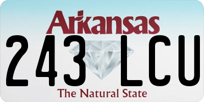 AR license plate 243LCU