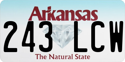 AR license plate 243LCW