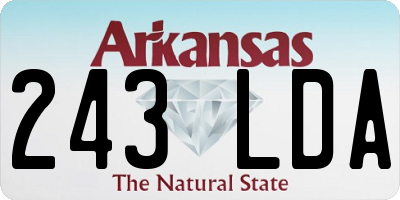 AR license plate 243LDA