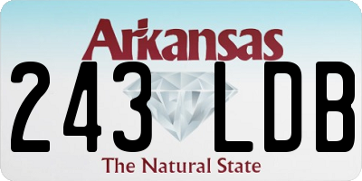 AR license plate 243LDB