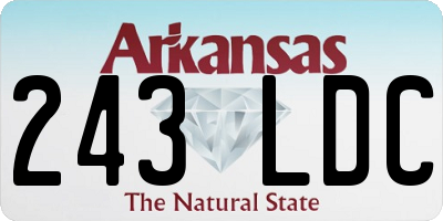 AR license plate 243LDC