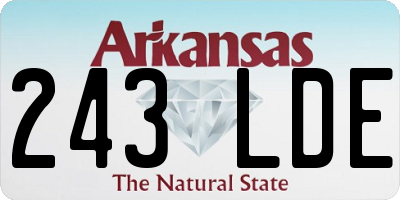 AR license plate 243LDE