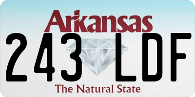 AR license plate 243LDF