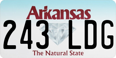 AR license plate 243LDG