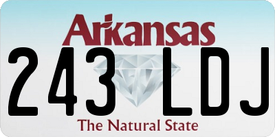 AR license plate 243LDJ