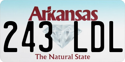 AR license plate 243LDL