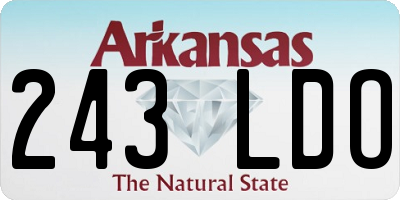 AR license plate 243LDO